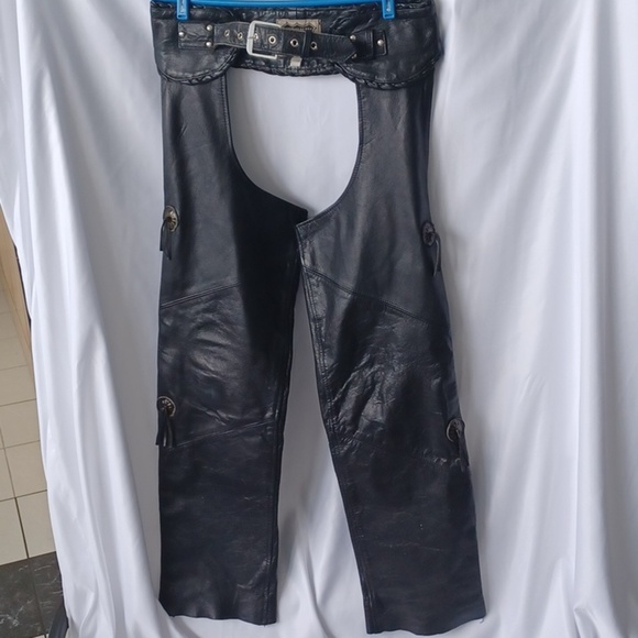 Vintage Pants - Highway One Vintage Leather Chaps, Y2K